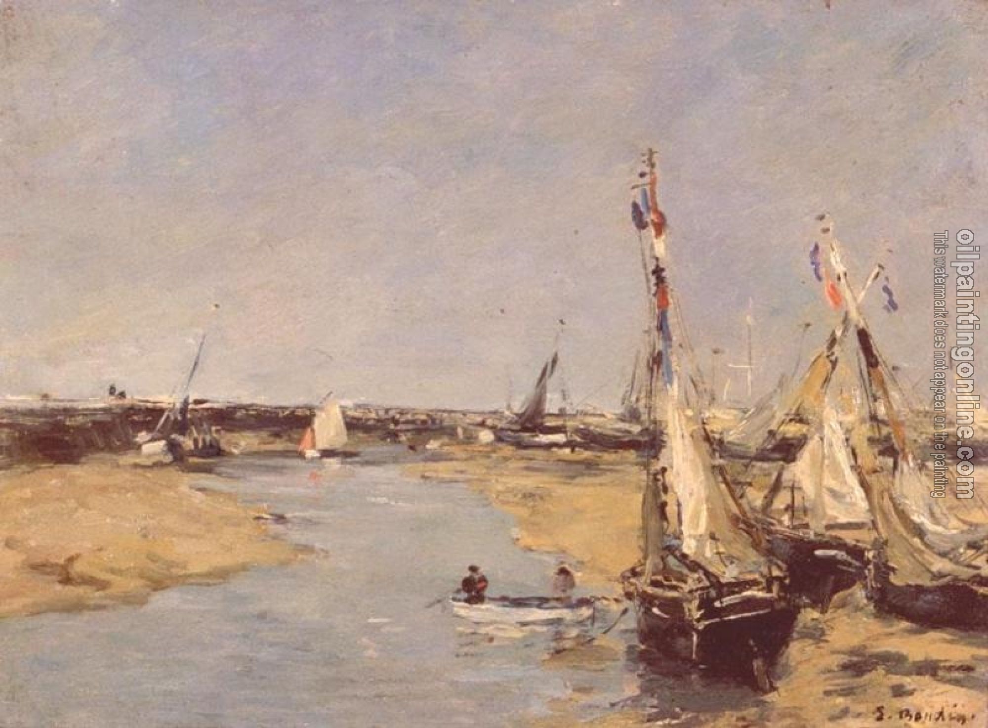 Boudin, Eugene - Trouville at Low Tide